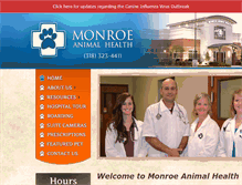 Tablet Screenshot of monroeanimalhealth.com